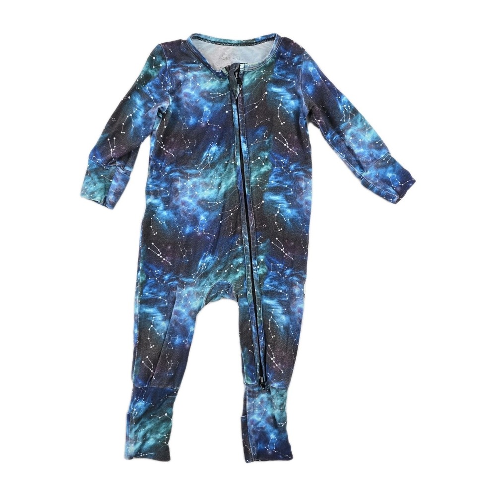 Pipsqueaks Baby Size 6-12 Months Galaxy Constellation Print Bamboo One Piece